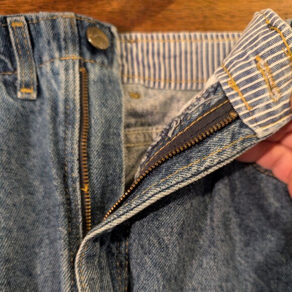 Vintage 80s Lee Jeans Elastic Waist Tapered No Back Pocket 10 M USA - Picture 7 of 10